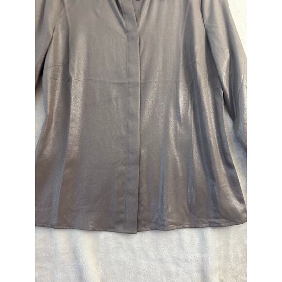 NWOT Boston Proper Women's Silver Top 4 Small Holiday Shimmer - Picture 2 of 7